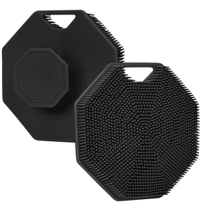 Brosse de massage exfoliante en silicone pour le corps, 12,5 x 12,5 cm, pour bébé, OEM/ODM, pour le bain et le lavage de la peau, éponge de douche - Product Image 1