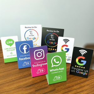 Etiqueta NFC para Reseñas de Google, con Diseño de Cinco Estrellas, Acrílico, Resistente al Agua, Diseño Moderno, Personalizable OEM, Venta al Por Mayor - Product Image 1