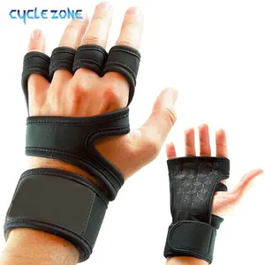 Wholesale New Fitness fingerless wrist support anti-slip breathable weigh tlifting gym Outdoor Warm Sports Riding Gloves