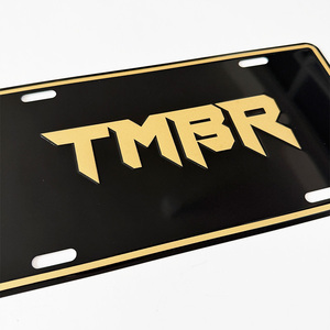 Placa de <span class=keywords><strong>Matrícula</strong></span> Personalizada con Logotipo en Relieve, Placa de <span class=keywords><strong>Coche</strong></span> de Aluminio Plateada/Dorada - Product Image 3