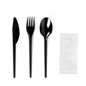 High Quality Set Fork Spoon Knife Camping Cutlery for Kitchen Suitable for Wedding Party PS Disposable Cutlery Party Napkins