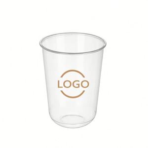 Vaso Desechable Ecológico de PET para Smoothies de 14oz, 89mm, Transparente Esmerilado, con Tapa en Forma de U, para Bebidas Frías, Café, Leche, Boba - Product Image 1