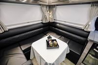 Roulotte mobile extensible moderne pour 4 personnes, 21 pieds, tout-terrain, pour le camping et les voyages, avec salle de bain indépendante