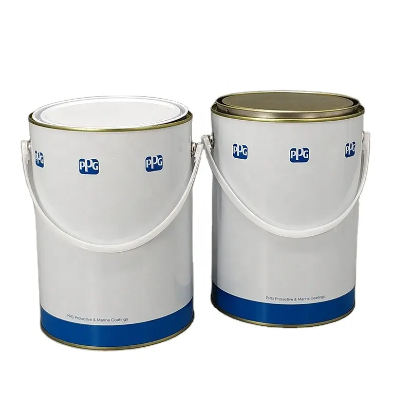 High quality 3.7 Litres 1 Gallon Empty Glue Container Tinplate Metal Round Paint Tin Can