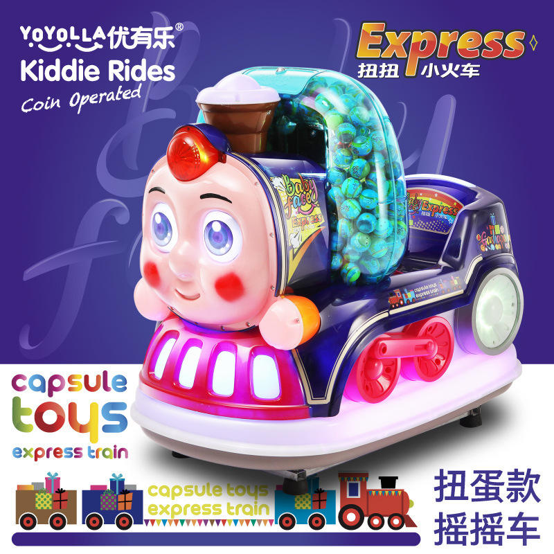 Purple blue train-gacha style