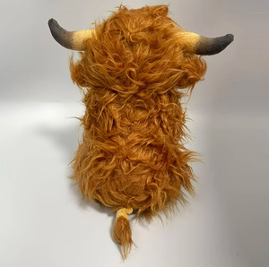 Peluche Vache des Highlands en Coton PP, Couverture Douillette Premium, Figurine de Bovin Écossais Shaggy, Collection Angus pour la Maison - Product Image 2