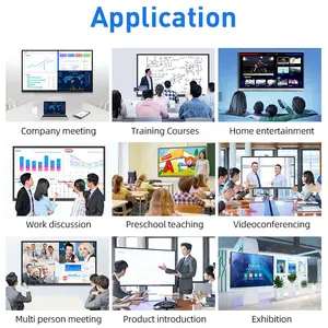 لوحة ذكية تفاعلية 65/75/85/86/100/110 بوصة، لوحة بيضاء تفاعلية، لوحة تفاعلية تعمل باللمس 20 نقطة، لوحة تفاعلية