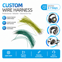 Kabel Harness Tunggal Kustom 22AWG Berisolasi PVC dengan Kabel Jumper Pigtail dan Terminal Crimped, Perakitan Kabel OEM