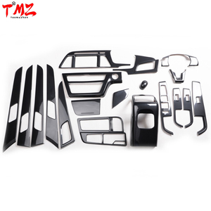 Sağdan Direksiyonlu Araç İç Aksesuarları Tam Set Siyah Karbon Fiber Plastik İç Kaplama Kiti Hyundai Sonata 9. Nesil 2015-2018 için - Product Image 1