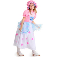 Costume de Jeu de Rôle Princesse Rose à Pois XJHalloween, Costume de Bergeresse