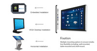Nuevo Monitor Táctil Industrial de Marco Abierto de 27 Pulgadas, Pantalla Plana Integrada IP65 Resistente al Agua, Pantalla 4K de Alto Brillo, USB DVI