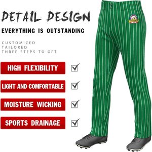 Custom Elastic Baseball <b>Pant</b> For Men With Stripe Personalized Logo Loose Fit Full Length Breathable Casual Wear - Product Image 4