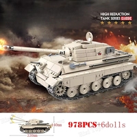 QuanGuan100062-100302 MOC Serie de Tanques Pesados, Figuras de Ciudad, Armas, Panther Brick, Regalos para Niños, Sets de Bloques de Construcción