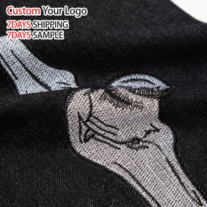 Jeans de Mezclilla Anchos Y2K de Alta Calidad Personalizados, Estilo Hip Hop, Casual, Urbano, Vintage, de Diseñador, Corte Recto, Holgados, para Hombre, Lavados - Product Image 4