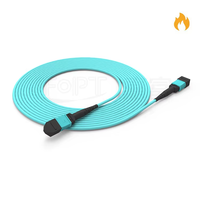 Cordon de brassage fibre optique MPO OM3 Multimode 8 fibres à faible perte LSZH/PVC UPC 5m 40G/100G 850/1300nm 3.0mm YOFC/CORNING 20dB perte de retour