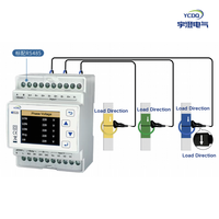 Multimètre numérique YC231 connecter l'analyseur intelligent de bobine de Rogowski avec compteur d'énergie électrique triphasé sur rail Din