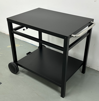 Chariot de terrasse Chariot de barbecue Chariot de barbecue extérieur Support de table pour four à pizza Chariot à double support Barbecue mobile