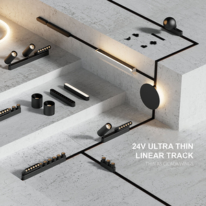 Dglux Top Kwaliteit Smart Inbouw Rail Magneet Draadloze Tuya Wifi Ziggbe 24V Lineair Systeem Dali Led Magnetisch Spoor Licht - Product Image 5