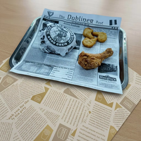 Papier d'emballage alimentaire jetable, imperméable, résistant à la graisse, avec revêtement PE, pour barquettes