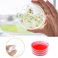 Boîtes de Pétri en verre borosilicaté à fond plat avec couvercles, profondes, 80mm, 90mm, 100mm, 120mm, pour la culture bactérienne et la science en laboratoire
