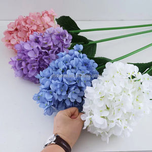 X925 a gambo singolo spazzolato ortensia fiore artificiale da sposa ortensia da cerimonia nuziale ortensia fotografia puntelli decorazione pianta verde - Product Image 6
