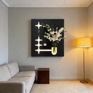 Decoración Moderna para Sala de Estar, Arte Mural 3D de Lujo, Tallado en Madera, Relieve Decorativo, Pintura Mural Hecha a Mano, Pintura Personalizada en Piedra Arenisca - Product Image 6