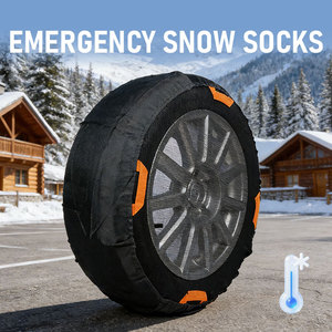 Nouvelles Chaînes à Neige de Haute Qualité pour <span class=keywords><strong>Pneus</strong></span>, Couvre-<span class=keywords><strong>Pneus</strong></span> à Couverture Complète, Chaînes d'Urgence pour <span class=keywords><strong>Pneus</strong></span> de Voiture en Tissu Textile, Installation Facile, Garantie 1 An - Product Image 3