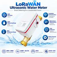 Compteur de débit ultrasonique DN25 de haute qualité avec vanne de régulation DN15-DN25, compteur d'eau en laiton pour Smart City, OEM IP68