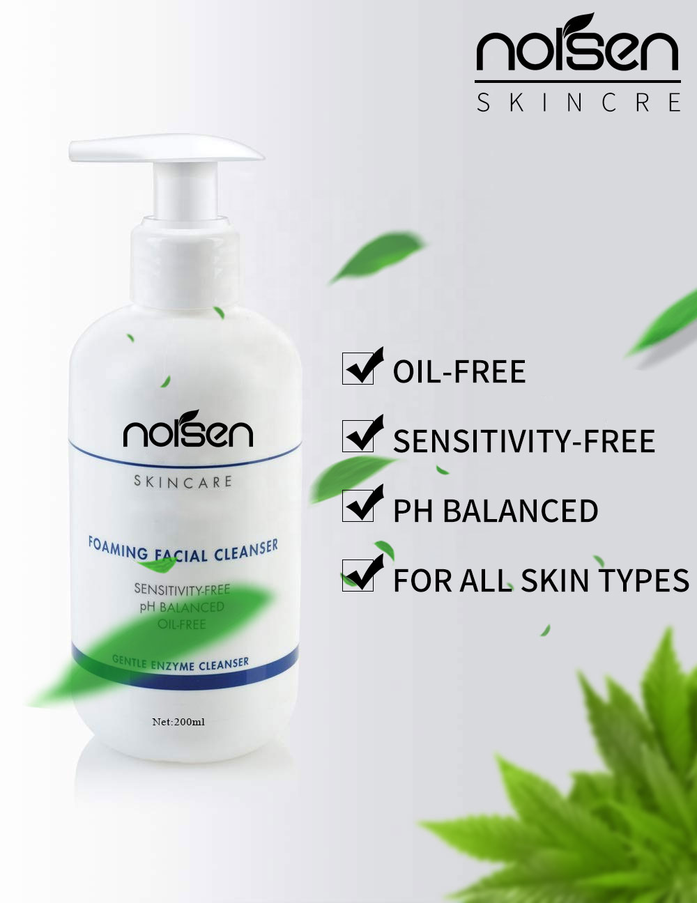 private label  Face Care Deep Cleansing Black Head Remover Massage Foaming Facial Cleanser For All Skin