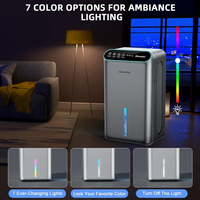 Déshumidificateur d'air portable pour la maison et le bureau HASHONE Wi-Fi Tuya, faible bruit, multifonction, déshumidificateur et purificateur d'air 2 en 1
