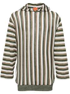 Pull tricoté à manches longues rayé zèbre personnalisé à la mode, pull à capuche décontracté, pull pour hommes - Product Image 5