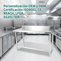 Table de travail en acier inoxydable 304 pour hôtel et restaurant