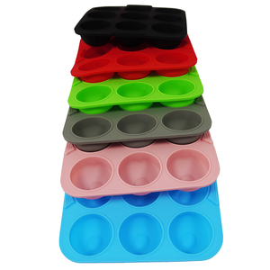 Moule à pain rond en silicone antiadhésif à 9 cavités pour <span class=keywords><strong>hamburger</strong></span>, moule à pain pour la cuisson de petits pains faits <span class=keywords><strong>maison</strong></span> - Product Image 5