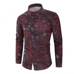 <span class=keywords><strong>Chemise</strong></span> décontractée à manches longues pour hommes pour l'été, le printemps Impression 3D Design Polyester simple boutonnage <span class=keywords><strong>XL</strong></span> rayé anti-rides Satin tissé - Product Image 2