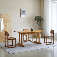 Chaise de salle à manger en bois massif de style chinois, inspirée du Wabi-Sabi, avec dossier et application pour balcon, joints à mortaise et tenon