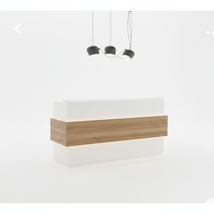 Mostrador de Recepción Esquinero Plegable de Madera Moderno para Salón de Belleza con Luces LED para Uso en Hospitales, Centros Comerciales, Hoteles y Exteriores - Product Image 2