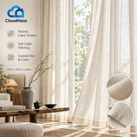 Rideaux Transparents Effet Lin Vert Olive Personnalisables pour Salon Moderne – Filtration de la Lumière pour Design Intérieur de Fenêtre