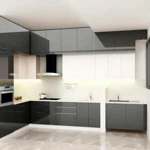 Proyecto de construcción de mejoras para el hogar, paquete plano modular personalizado, superventas, diseño de armario de cocina de madera maciza blanca de Australia - Product Image 1