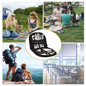 2026 Outdoor Accessories <b>Tools</b> Stainless Steel Travel Fork Spoon <b>Bbq</b> Grill Cutlery Set for Party - Product Image 6