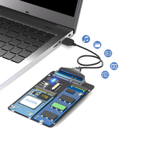 2 en 1 NGFF Key B + M para SATA SSD MSATA adaptador para SATA3.0 2,5 pulgadas para SATA SSD MSATA PCB Material Stock para PC portátil de escritorio