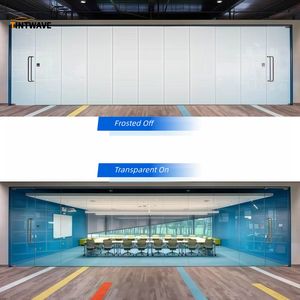 فيلم زجاجي قابل للتحويل للخصوصية لغرف الاجتماعات والمكاتب، فيلم ذكي PDLC للتحكم عن بعد، شفافية عالية بلون أبيض - Product Image 1