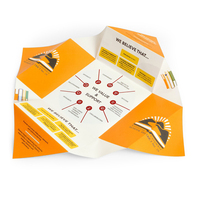 Brochure d'invitation numérique double face colorée au design personnalisé Brochure à trois volets Impression publicitaire Mailer plié