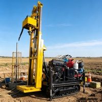 Foreuse hydraulique diesel pour forage de puits, profondeur 200 m, machine de construction de forages