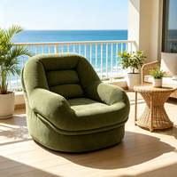 Fauteuil de lecture moderne de luxe surdimensionné en velours côtelé, fauteuil d'appoint confortable pour coin lecture, siège individuel pour chambre, salon, bureau à domicile, hôtel