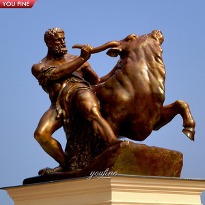 YOUFINE - Estatua de Hércules Farnesio de Bronce Fundido, Escultura Clásica de Héroe de la Mitología Griega para Villa o Plaza - Product Image 4
