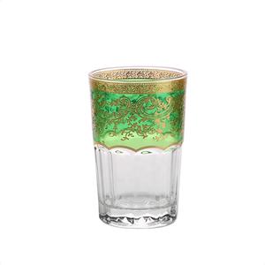 Juego de vasos de té de lujo estilo marroquí, 12 Uds., con caja de regalo, juego de tazas de té de cristal árabe turco personalizado con calcomanía plateada dorada - Product Image 3