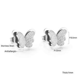 Customizable Jewelry Fashion <b>Small</b> Cute Butterfly <b>Earrings</b> <b>Women</b> Charms Wholesale Stainless Steel Stud <b>Earrings</b> <b>for</b> Kids - Product Image 3