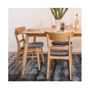 Chaise en bois de chêne naturel de 523 mm, prix d'usine, pour salle à manger, meubles de salon - Product Image 2