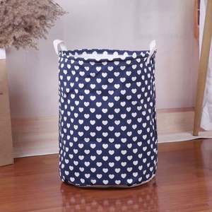 100% Natural Linen <b>Laundry</b> <b>Hamper</b> <b>Large</b> Size Long Handles Foldable Collapsible Home Use-for College Dorms Kids' Room Bathroom - Product Image 3