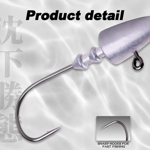 Hunthouse Hameçons de pêche à tête plombée <span class=keywords><strong>pour</strong></span> leurres souples, 7g 10g 12g 14g, en acier à haute teneur en carbone, tranchants, équipement de pêche - Product Image 5